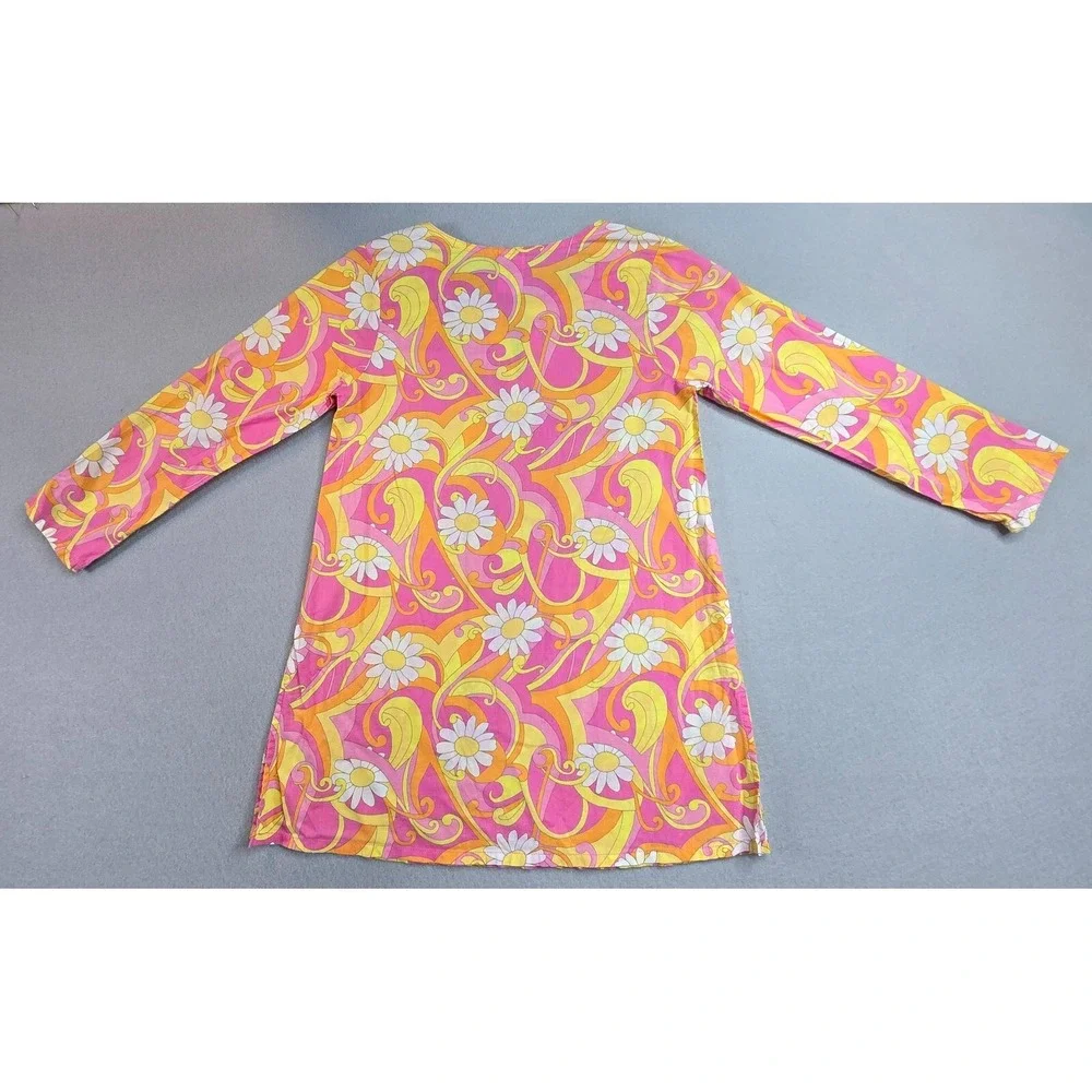 Vintage Gymboree Girls Swim Coverup Size 6 Sunshine Daydream 2004 Floral Mod 70s